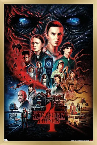 Vista 11 de Trends International Netflix Stranger Things: Season 4 - Póster de pared de una hoja, 14.725 x 22.375 pulgadas, versión enmarcada de madera