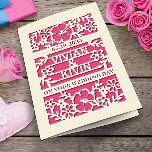 Vista 4 de EDSG Tarjeta de boda personalizada para parejas enamoradas, tarjetas de felicitación de boda, regalos de boda, recuerdo de boda, tarjeta