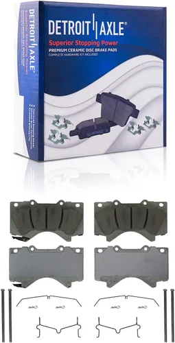 Vista 6 de Detroit Axle - Kit de frenos delanteros para Toyota 2007-2016 Tundra, 2008-2016 Sequoia, Pastillas de freno cerámicos para pinza de freno de disco