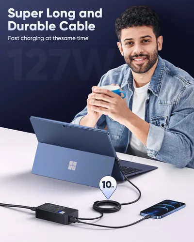 Vista 10 de Cargador de libro de 127W, cargador 2 1 del estudio del ordenador portátil