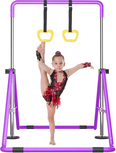 Vista 14 de WATBKHE Barra de gimnasia para niños, equipo de gimnasia para el hogar, altura ajustable, barra de entrenamiento de gimnasia, artículos de gimnasia