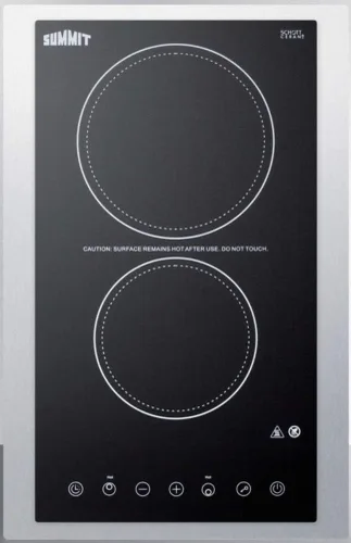 Vista 10 de Summit CR2B23T3B - Placa eléctrica de 2 quemadores de 12 pulgadas, 230 voltios, compatible con ADA, negro