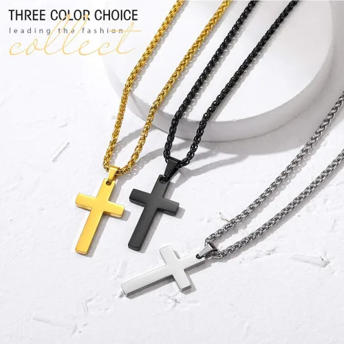 Vista 6 de GOLDCHIC JEWELRY Cruz INRI Crucifijo Colgante Collar, Virgen María Milagrosa Medalla Collares, Jesús Christain Jewelry