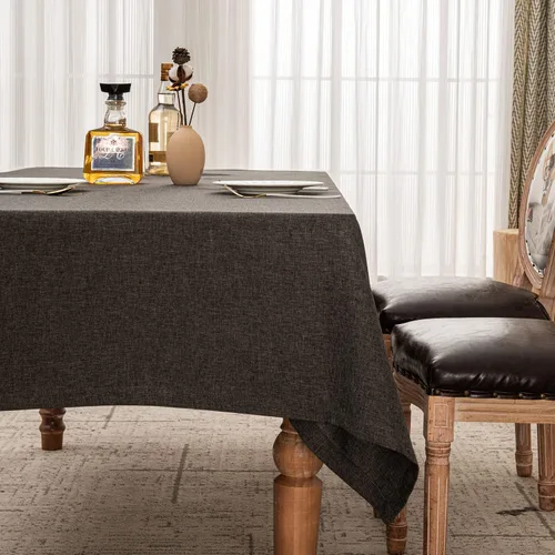 Vista 26 de BALCONY & FALCON Paño de Mesa Cuadrado – Impermeable, Resistente a las Arrugas y al Polvo, Mantel de Granja para Comedor, Cocina, Decoraciones