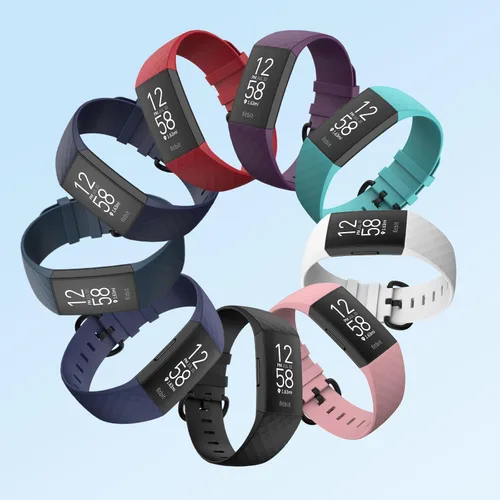Vista 6 de 2 Pack Waterproof Bands Compatible with Fitbit charge 3 / Fitbit charge 4 / Fitbit Charge 3 SE, Classic Soft Sports Replacement Wristbands for Women