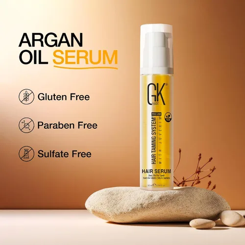 Vista 6 de GK HAIR Aceite de tamaño de viaje – Aceite de argán para el control del encrespamiento hasta 72 horas – Añade brillo y suaviza las puntas abiertas