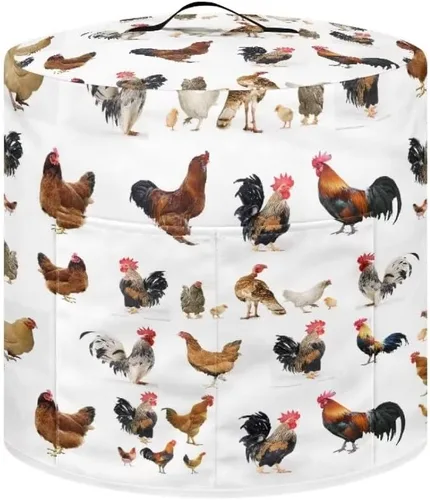 Vista 13 de GLENLCWE Funda para olla a presión de esqueleto de sangre roja para olla arrocera de 3 cuartos de galón, cubierta antipolvo de Halloween, cubierta