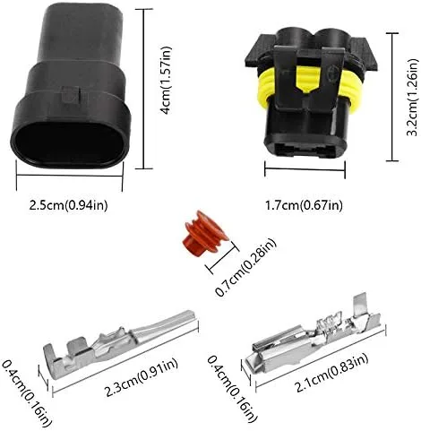 Vista 3 de 9006 9005 HB4 HB3 - Conector impermeable macho y hembra, adaptador de cable para faros delanteros, luces antiniebla, 5 pares