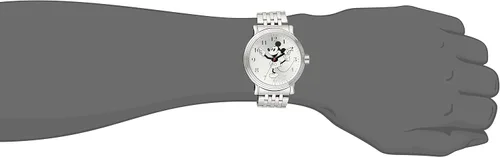 Vista 5 de Disney Mickey Mouse Arm Reloj de mano para hombre Plateadonegroblanco