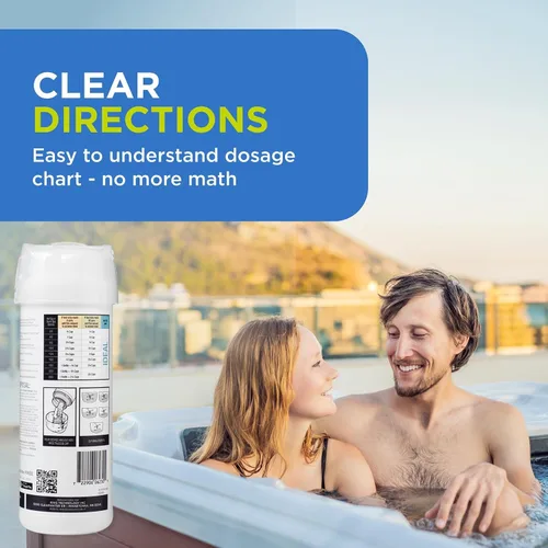 Vista 4 de FROG Target - Aumento de alcalinidad total para jacuzzis y spas de natación, botella de 2 libras con tapa de medición TruDose para un fácil