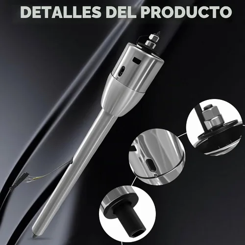 Vista 2 de columna de dirección manual con acabado pulido, de 32", con adaptador de rueda de 9 agujeros, sin llave, reemplaza OE#51832-MT-N