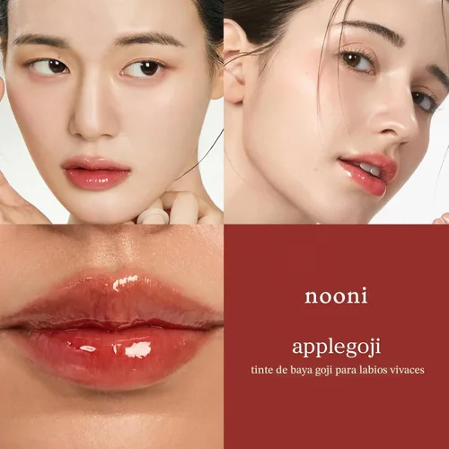 Vista 6 de NOONI Juego de aceite de labios coreano - Applevanilla & Applegoji - Brillo Applevanilla y Applegoji