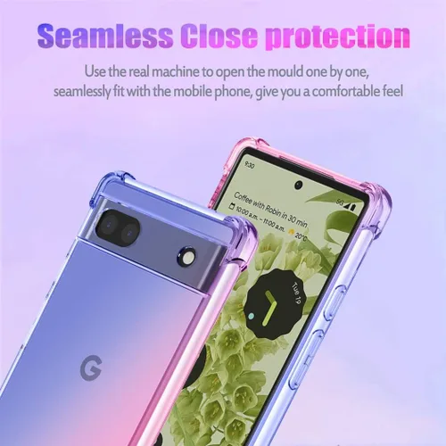 Vista 3 de Funda para Google Pixel 6A - 6.2 pulgadas Lindas Niñas Gradient Slim Anti Scratch Soft TPU Funda protectora a prueba de golpes para Google Pixel 6A