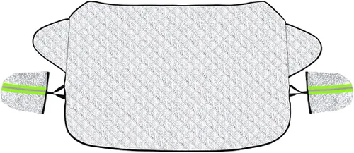 Vista 8 de LoyaForba - Cubierta magnética para parabrisas de coche, 4 capas de protección impermeable y a prueba de viento, contra nieve, hielo, sol y heladas