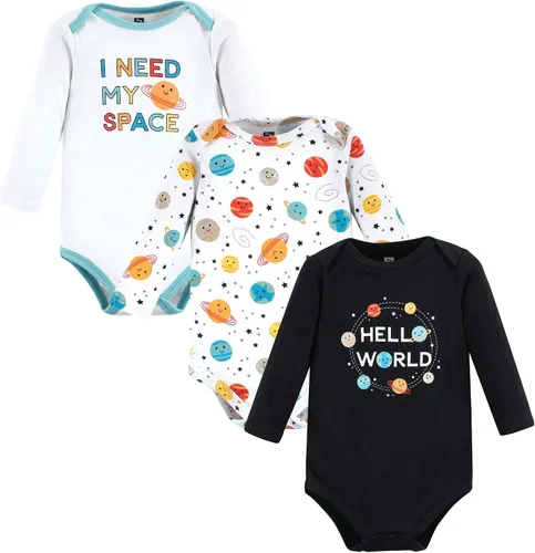 Vista 93 de Hudson Baby Body unisex de algodón de manga larga para bebé, leopardo rosa rojo