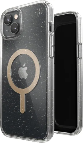 Vista 9 de Speck Funda transparente para iPhone 14 Plus, protección contra caídas, resistente a los arañazos, diseñada para MagSafe Slim iPhone 14 Plus de 6.7