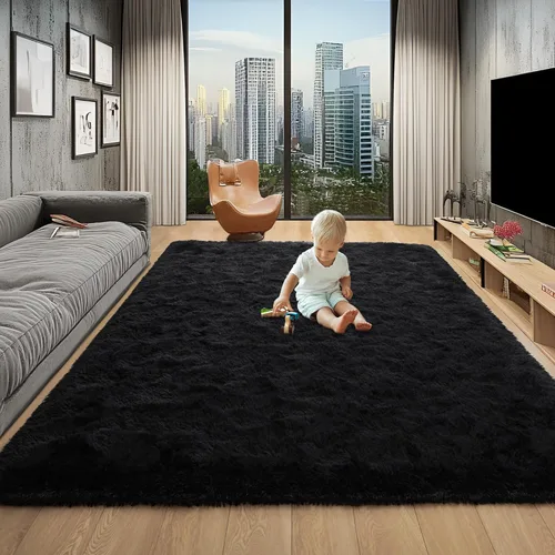 Vista 73 de Foxmas Alfombras de Área Suaves y Esponjosas para Dormitorio, Habitación de los Niños, Alfombra de Guardería de Felpa Peluda, Alfombras Peludas