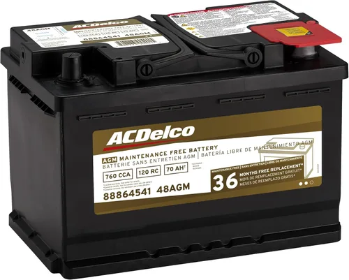 Vista 2 de ACDelco Gold 48AGM (88864541) Batería AGM del grupo 48 BCI con garantía de 36 meses