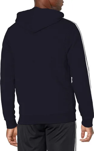 Vista 2 de adidas Chaqueta con capucha Essentials Fleece con 3 rayas y cremallera completa para hombre