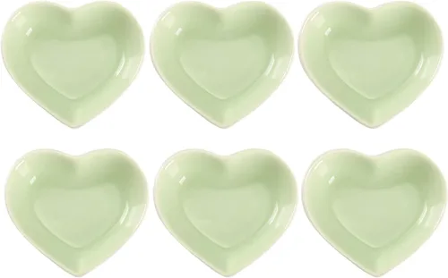 Vista 12 de WHJY Blue Love - Cuenco lateral de cerámica azul en forma de corazón, cuenco lateral de porcelana contemporánea, platos para condimentos, platos