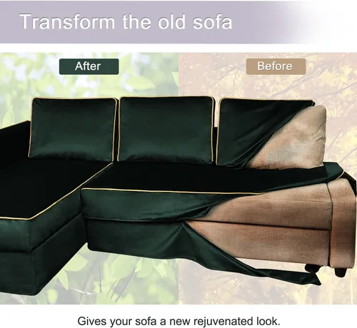 Vista 6 de IKEA Friheten - Funda de sofá cama para sofá cama pequeño, fundas de sofá para sala de estar con cojín y fundas de almohada (S-12, diván derecho)