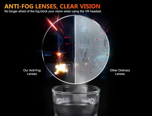 Vista 4 de Customized Myopia Lens Insert Compatible with MetaOculus Quest 2, Blue Light Blocking Lens with Silicone Protective Cover, Easy to Install & Remove