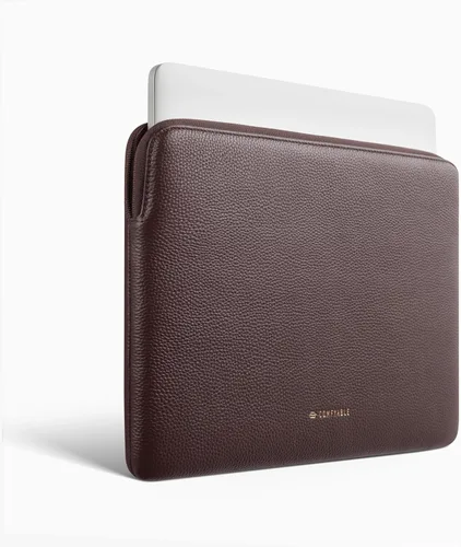 Vista 2 de Comfyable Funda de cuero genuino para laptop, compatible con MacBook Air M5 de 13 pulgadas y MacBook Pro M5 Pro/Max 2026 de 14 pulgadas, funda
