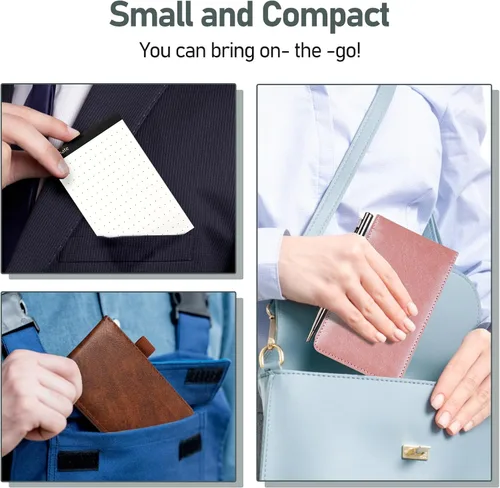 Vista 6 de WEMATE Juego de 10 Piezas de Soportes Pequeños para Bloc de Notas, Cuaderno de Bolsillo - Incluye Mini Soporte para Bloc de Notas de Bolsillo con 8