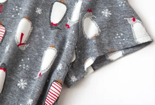 Vista 3 de PNAEONG - Camisón de algodón para mujer, de manga corta y con estampado, ropa de dormir informal