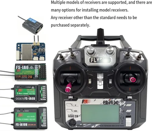 Vista 7 de DTXMX Flysky FS-i6X 6-10CH Transmisor RC y receptor FS-iA6B 6CH 2.4GHz