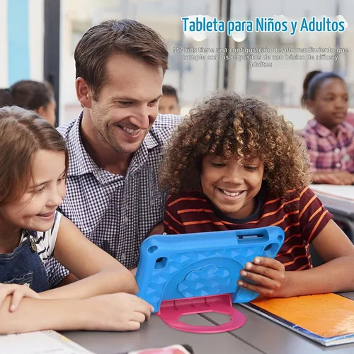 Vista 6 de VASOUN Tablet infantil de 7 pulgadas para niños pequeños, Android 13 32 GB de RAM con doble cámara WiFi, control parental, Bluetooth, a prueba