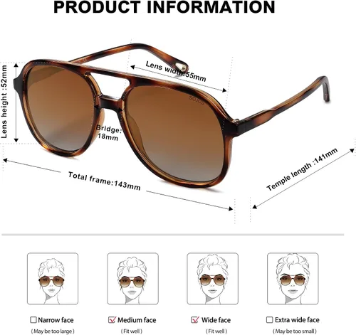 Vista 4 de SOJOS Retro Polarized Aviator Sunglasses Womens Mens Classic 70s Vintage Trendy Square Aviators SJ2174