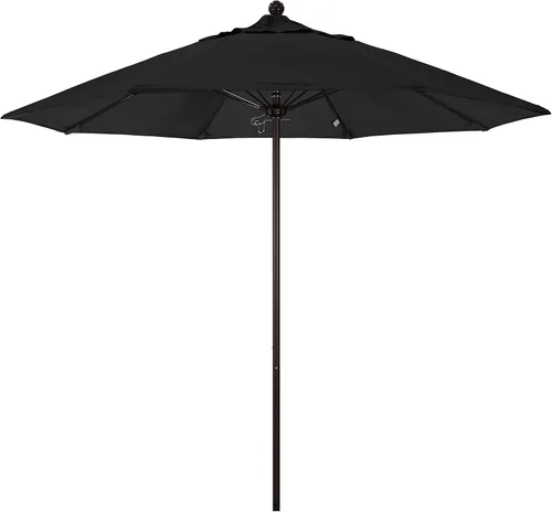 Vista 26 de California Umbrella ALTO908117-5410 Venture Series - Sombrilla comercial para patio, 9 pies redonda, color azul aire Sunbrella