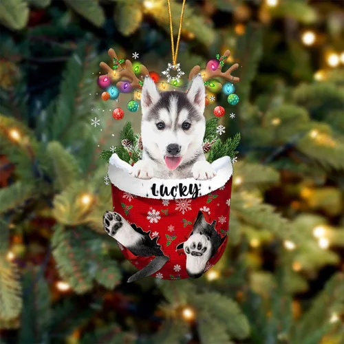 Vista 12 de Adorno de Navidad personalizado para perro Airedale Terrier en bolsillo de nieve, adorno para árbol de Navidad, idea de regalo para amantes