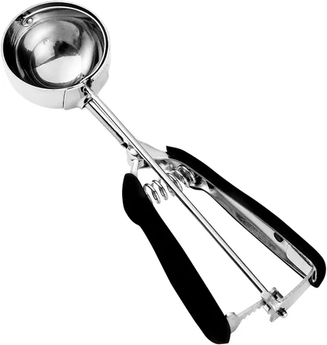 Vista 10 de HOMURE H Cookie Scoop 8 Tablespoon, 4 oz Ice Cream Scoop with Trigger Negro