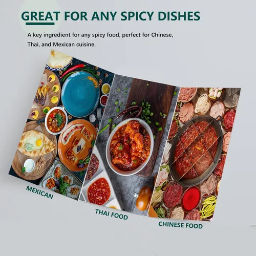 Vista 7 de Pimiento rojo seco, chiles secos enteros, chiles secos rojos de 4.23 onzas, bolsa resellable, pimientos secos para curry, tofu, sopas, olla caliente