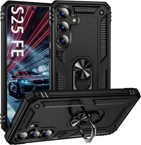 Vista 17 de Korecase - Carcasa para Samsung Galaxy S10E con soporte de anillo, color Negro