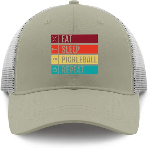 Vista 9 de Dad Hat Eat Sleep Pickleball Repeat Baseball Cap for Women Funny Cap Adjustable