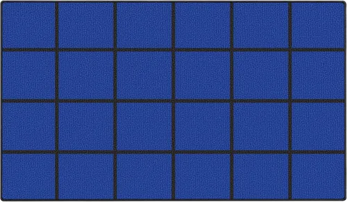 Vista 10 de Alfombra de aula con cuadrícula blanca y negra de 24 asientos, 7 pies 6 pulgadas x 13 pies 1 pulgadas, alfombra de nailon resistente a las manchas
