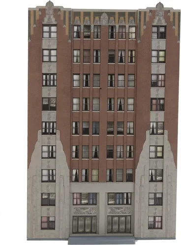 Vista 3 de Walthers Cornerstone City Apartment Background Building 933-3770 HO Scale Model Railroad - Kit de estructura