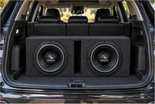 Vista 6 de American Sound Connection Caja de subwoofer de 12 pulgadas doble, ventilada y con puerto, MDF para sistema estéreo de audio de coche