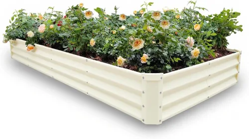 Vista 19 de GARDMAX 2x2x1FT Galvanized Round Raised Garden Bed Kit, Metal Planter Boxes Outdoor with Easy Assembly, Large Garden Bed for Vegetables, Fruits