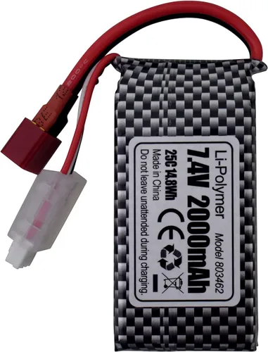Vista 4 de Accesorio 2 unidades 7.4V 2000mAh T-Plug batería de litio para 9200 HB101 9200E 200E 9202E 9203E 9204E 9205E 9206E 2995 YC300 HM101 25-DJ02 9125