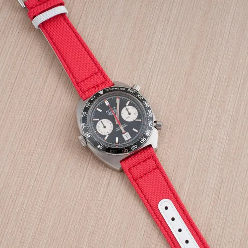 Vista 111 de StrapHabit Correa de reloj de liberación rápida, correa de reloj de tela de vela, dos longitudes, correa de reloj de piel de nailon, 0.748 in, 0.787