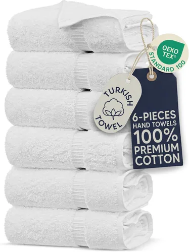 Vista 22 de Towel Bazaar Juego de toallas de 8 piezas, 100% algodón turco, color negro