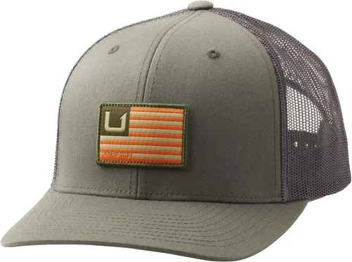 Vista 92 de HUK - Gorra de camionero de malla para hombre con cierre a presión Gorra de pesca antirreflectante