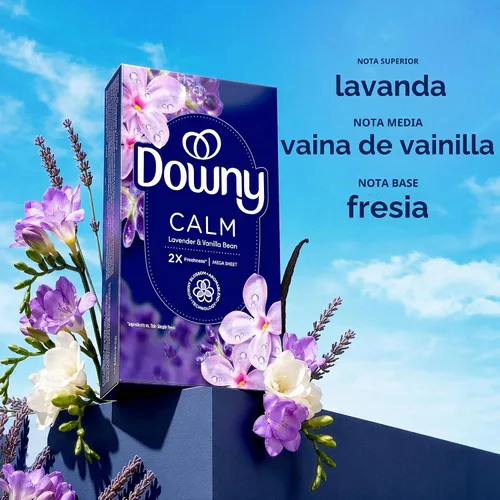 Vista 3 de Downy CALM, Mega Hojas de Secadora, Suavizante de Telas, Lavanda y Vainilla, 130