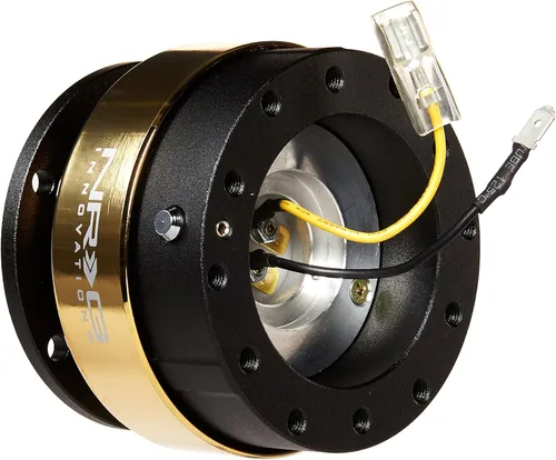 Vista 3 de NRG Innovations Gen 2.0 Adaptador de liberación rápida para volante de 6 orificios con pernos de montaje, liberación rápida - cuerpo negro/anillo