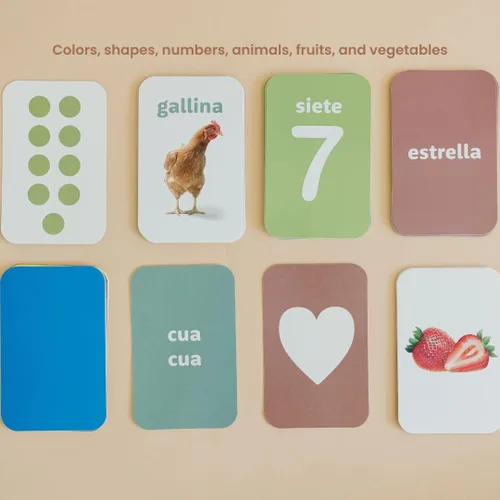 Vista 5 de Learn & Drop (tarjetas de memoria en inglés incluidas) más edición en español de Learn & Drop Flashcards
