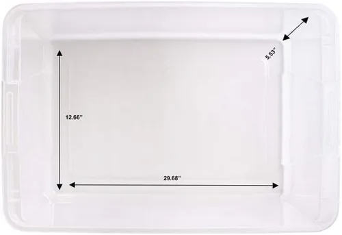Vista 2 de HOMZ 3241CLBL.06 - Bolsa para debajo de la cama, 41 cuartos de galón, transparente